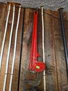 2 pipe wrenches, metal targets & hearing protection