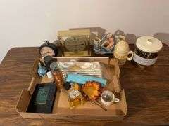 Miscellaneous decorative pieces - clocks, pottery, and more