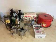 Glass jugs, apple slicer, and more