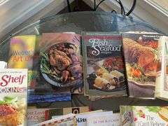 Large lot of cookbooks including fish & seafood, better homes & gardens & more