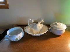 Pitcher and Bowl with (2) other bowls