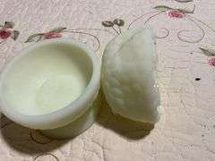 (4) pieces of Fenton - including owl dish, pitcher, bowl, and hand painted candle