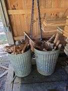 Assortment of stacked lumber. Under roof, lots of 8ft & 10ft variety of species Buyer responsible fo
