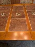 Matching dining table and (6) swivel chairs