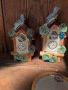 Shelf of decorative glassware pieces