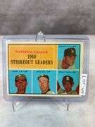 1961 NL K Leaders Topps #49 - Drysdale - Koufax - Nice EXMT