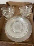 Assortment of clear glassware - cups, dishes, bowls, and more
