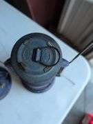 (2) matching blue Dietz lanterns