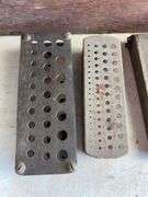 Wooden crate of miscellaneous drill bits