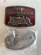 (8) belt buckles - Haliburton, Ariel, Krause, and more