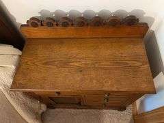 Antique oak washstand