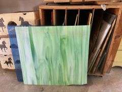 Large amount of stained glass pieces - large pieces are 24x26