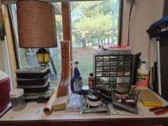 Countertop, organizers & lamp & more