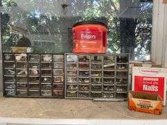 (2) fastener organizers & nails, screws & more
