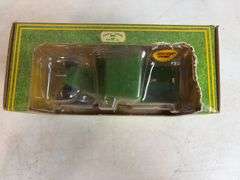 John Deere diecast model pickup and Ford tractor - 1/16 scale, dirty