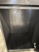 Restaurant Trash Can Cabinet with Tray Holder - Thank You Trash Can