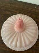 Pink Fenton flower dish