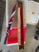 (2) rugs, umbrella, US flag kit & tote