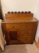 Antique oak washstand