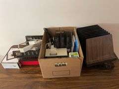 File organizers, power strip, adding machine, and more