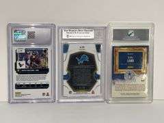 2022 Donruss Optic Nico Collins Aqua (CGC 10), 2022 Select Amon Ra St. Brown Prizm Light Blue (BGS 8
