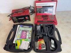 Century battery charger, rethreading set, and rotozip tool