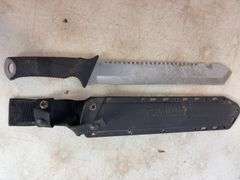 (2) machettes, Cabela's knife, and stainless mesh