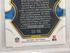 2022 Donruss Optic Nico Collins Aqua (CGC 10), 2022 Select Amon Ra St. Brown Prizm Light Blue (BGS 8