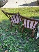 (4) chairs - wicker seat, swivel & others