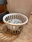 4 ft. Safety 1st ladder, laundry basket, clothespins, scour pad, napkins & mode