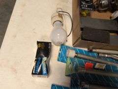 12" water tubes, electrical tape, pipe fittings, sharpening blocks, and more