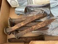 Weller soldering gun kit, skilsaw variable speed jigsaw, horseshoes & railroad spikes