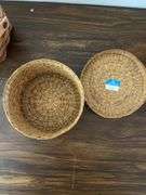 (1) Longaberger, (2) Royce Craft, and miscellaneous small baskets