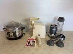 Food grinder, food cooker/fryer, and more