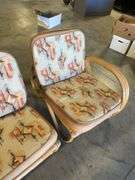 Vintage bamboo rattan 3 piece sectional couch