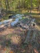 Split rail fence pieces, posts ,pipe & short culvert