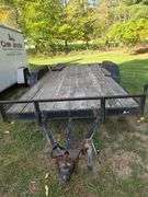 16ft tandem axle bumper hitch trailer