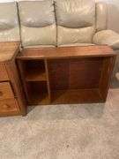 Wooden chest of drawers and other shelf