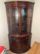 Vintage corner china cabinet