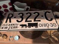 Shelf of decorative glassware pieces