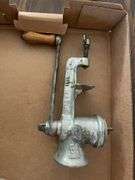 (3) antique meat grinders