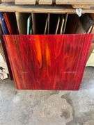 Large amount of stained glass pieces - large pieces are 24x26