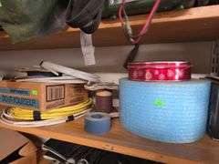 Wire, saw, light, flags