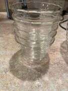 Contents of shelf including ramekins, vases & small Pyrex dishes