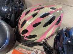 Bicycle helmets, seat, and bicycle parts