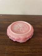 Pink Fenton flower dish