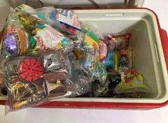 Assortment of Happy Meal Toys w/ Cooler