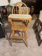 Antique wooden high chair