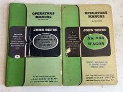 (5) Vintage John Deere operator's manuals