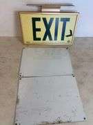 (3) Exit signs - (2) metal